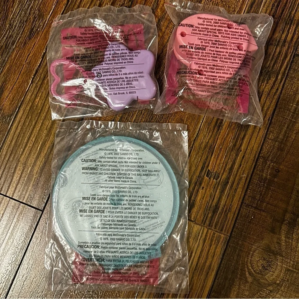 NWT 2002 Vintage Sanrio Hello Kitty McDonald’s Toy Lot of 3 Happy Meal 1,2,8 - Picture 5 of 6